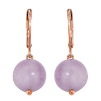 Dainty Aquamarine Beaded Lever Back Earrings in Stainless Steel 15.00 ctw