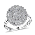 Luxuriant Lab Grown Diamond (G-H, SI) Floral Cluster Ring - Sticky add to cart bar
