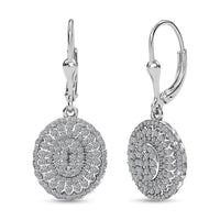 Luxuriant Lab Grown Diamond Earrings in Rhodium Over Sterling Silver 1.00 ctw