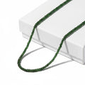 Certified & Appraised Luxoro Premium Chrome Diopside Beaded Graduated 110.00 ctw Necklace 18-20 Inches in 10K Yellow Gold - Sticky add to cart bar