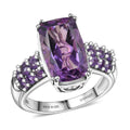 D'Joy Rose De France Amethyst, African Amethyst Ring in Platinum Over Sterling Silver (Size 10.0) 5.30 ctw - Sticky add to cart bar