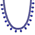 Sparkling Austrian Crystal Dripping Necklace (16-19 Inches) in Silvertone - Sticky add to cart bar
