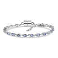Doorbuster EverTrue Tanzanite River of Serenity Bracelet in Platinum Bond (6.5-8.0In) 3.30 ctw - Sticky add to cart bar