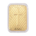 24K Golden Bible Cross Emboss Sheet 31x45.5mm 10mg - Sticky add to cart bar