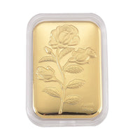 24K Golden Love Rose Emboss Sheet 31x45.5mm 10mg