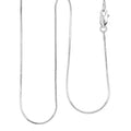 Diamond-cut Snake Necklace in Rhodium Over Sterling Silver 3.75 Grams 18 Inches - Sticky add to cart bar