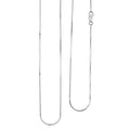 Diamond-cut Snake Chain Necklace in Rhodium Over Sterling Silver 5.7 Grams 30 Inches - Sticky add to cart bar