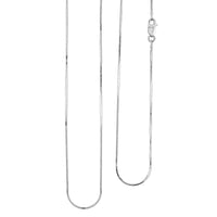 Diamond-cut Snake Chain Necklace in Rhodium Over Sterling Silver 5.7 Grams 30 Inches