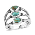 D'Joy Artisan Crafted Premium Royston Turquoise Ring in Black Oxidised Sterling Silver (Size 10.0) 1.60 ctw - Sticky add to cart bar