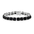 EverTrue Thai Black Spinel Royal Midnight Tennis Bracelet in Platinum Bond (6.50 In) 39.80 ctw - Sticky add to cart bar