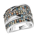 Luxuriant Lab Grown Multi Diamond (G-H, SI) Ring in Rhodium Over Sterling Silver (Size 10.0) 2.00 ctw - Sticky add to cart bar