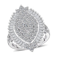 10K White Gold Luxuriant Lab Grown Diamond (E-F, VS) Ring (Size 7.0) (5.20 g) 2.04 ctw