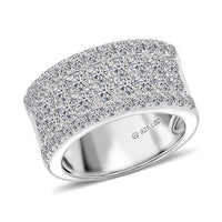 Luxuriant Lab Grown Diamond (G-H, VS) Ring in Sterling Silver (Size 6.0) 2.15 ctw