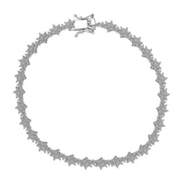 Luxuriant Lab Grown Diamond (G-H, SI) Eternal Blossom Bracelet in Rhodium Over Sterling Silver (6.50 In) 3.50 ctw
