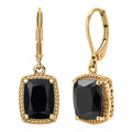 EverTrue Thai Black Spinel 8.20 ctw Lever Back Earrings in 18K YG Plated - Sticky add to cart bar