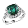 Certified & Appraised Rhapsody 950 Platinum AAAA Santa Rosa Tourmaline, Diamond (E-F, VS) (0.33 cts) Ring (Size 9.0) (6.55 g) 3.77 ctw - Sticky add to cart bar