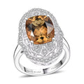 D'Joy Premium Marialite, White Zircon Ring in Rhodium Over Sterling Silver (Size 10.0) 5.65 ctw - Sticky add to cart bar