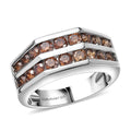 Luxuriant Lab Grown Red Diamond (IR) (SI) Ring in Rhodium Over Sterling Silver (Size 10.0) 2.10 ctw - Sticky add to cart bar