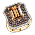 D'Joy Premium Marialite, Multi Gemstone Ring in 18K Vermeil YG Over Sterling Silver (Size 10.0) 6.20 ctw - Sticky add to cart bar