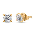 Luxuriant Lab Grown Diamond (G-H, SI) Earrings in 18K Vermeil YG Over Sterling Silver 1.10 ctw - Sticky add to cart bar