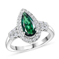 Certified & Appraised Rhapsody 950 Platinum AAAA Pirineu Lagoon Tourmaline, Diamond (E-F, VS) (0.32 cts) Ring (Size 10.0) (7 g) 1.45 ctw - Sticky add to cart bar