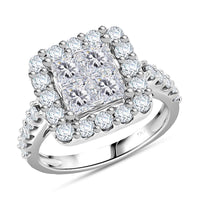 Diamond G SI 4.00 ctw Ring in 10K White Gold 4.80 Grams