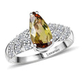 Certified & Appraised AAA Jenipapo Andalusite and Luxuriant Lab Grown Diamond VS 2.60 ctw Ring in 10K White Gold - Sticky add to cart bar