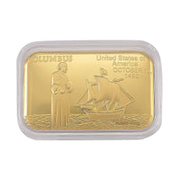 24K Golden Traveling by Legend Columbus Emboss Sheet (31x45.5mm) 10mg