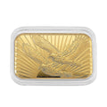 24K Golden Twin Eagles Blessings Emboss Sheet 31x45.5mm 10mg - Sticky add to cart bar
