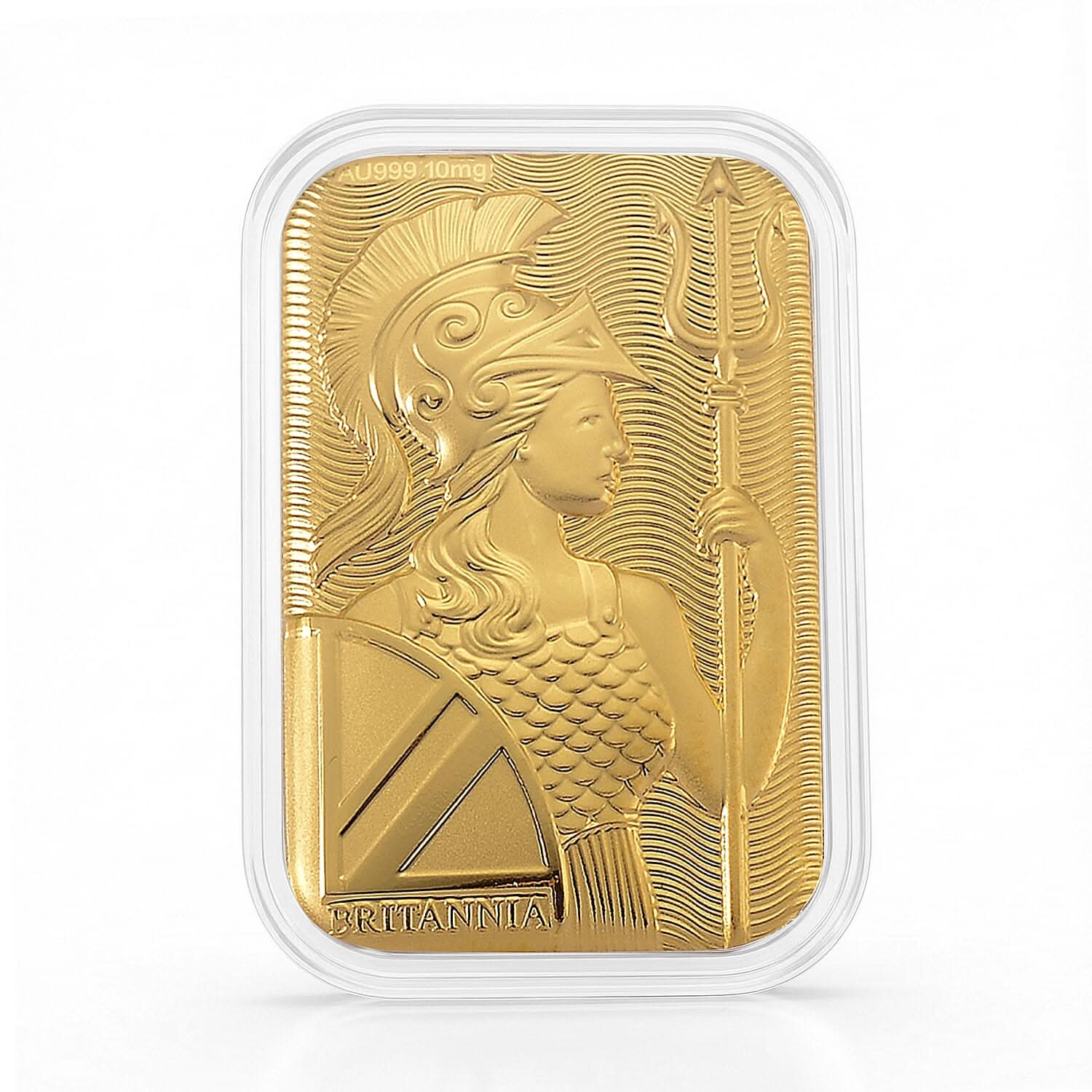 24K Golden Naval Majesty of Britannia Emboss Sheet 31x45.5mm 10mg