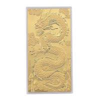 TLV 24K Yellow Golden Dragon Emboss Sheet 15.5x7.5cm 100mg