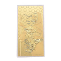 24K Yellow Golden Queen and Lion Emboss Sheet (15.5x7.5cm) 100mg