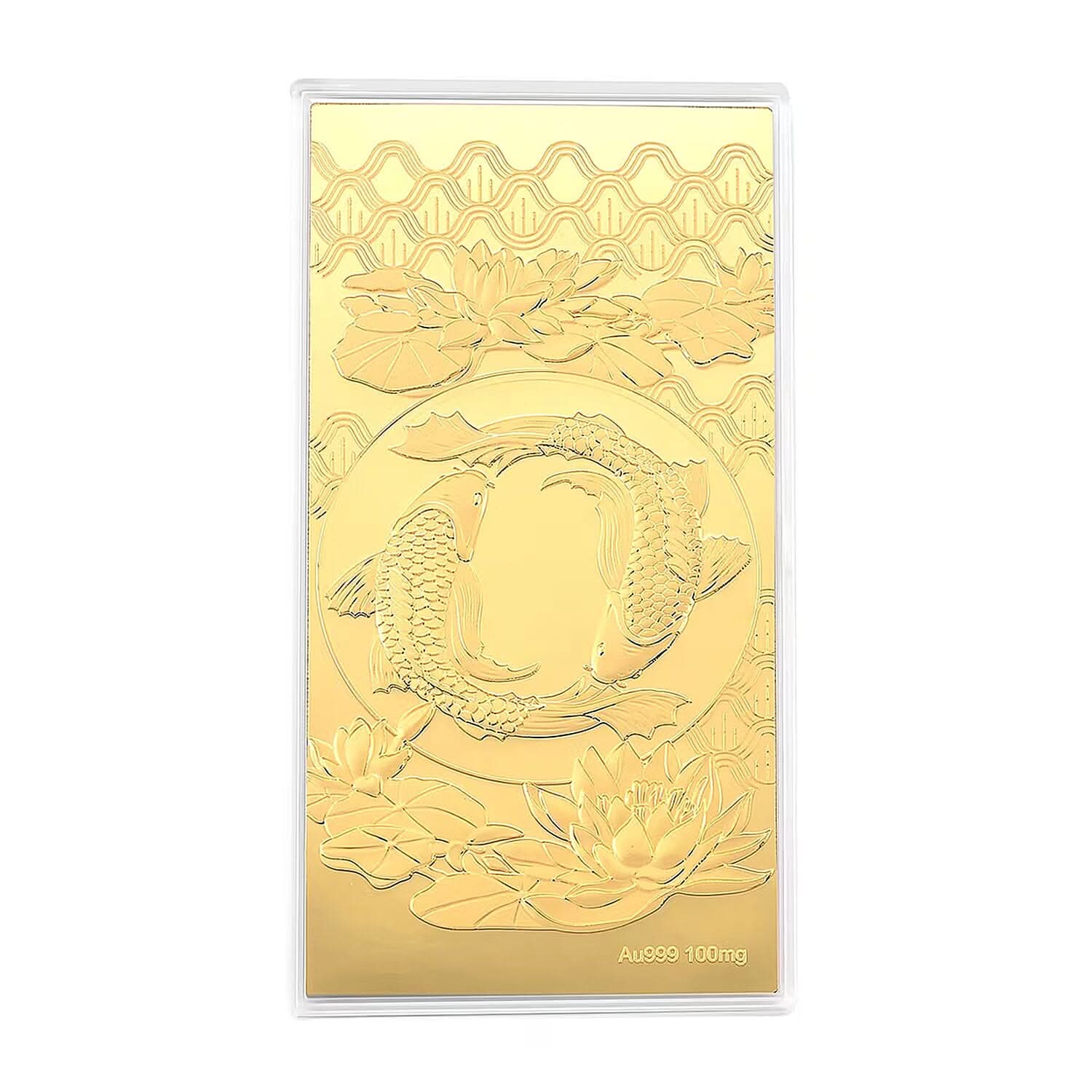 24K Golden Blessings of the Golden Koi Embossed Sheet 100 mg