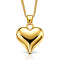 Heart Pendant Necklace in 24K Yellow Gold 3.69 Grams (18 Inches) - Sticky add to cart bar