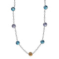 GP Italian Garden Special Multi Color Murano Style Necklace in Rhodium Over Sterling Silver (18- 20 Inches) - Sticky add to cart bar