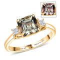 AAA Turkizite, Luxuriant Lab Grown Diamond (G-H, SI) (0.22 cts) Ring in 18K Vermeil YG Over Sterling Silver (Size 10.0) 2.15 ctw - Sticky add to cart bar