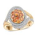 The Vault Collection Modani 10K Yellow Gold Fire Orange Diamond Ring (Size 6.0) (4.65 g) 1.00 ctw - Sticky add to cart bar