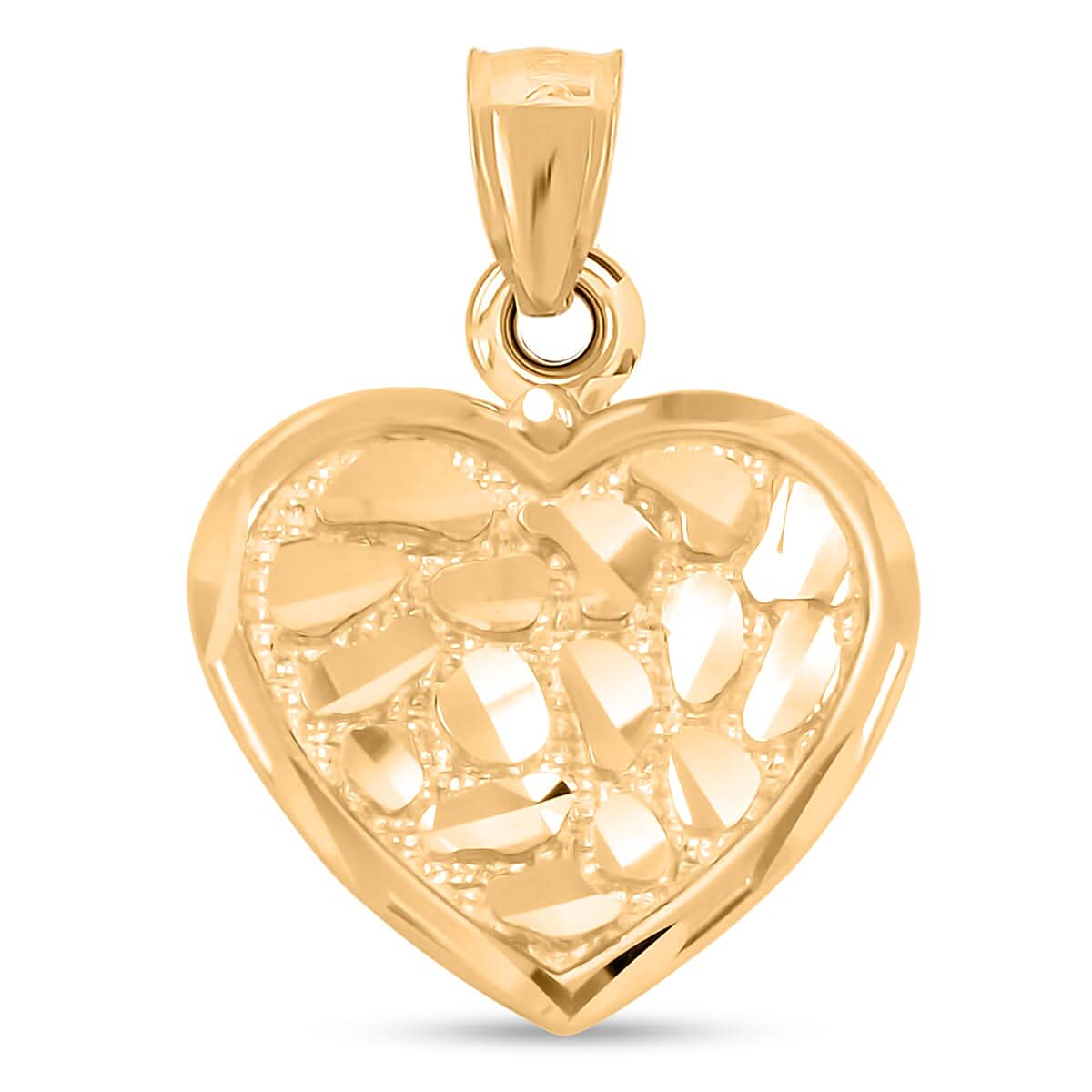 Made in America Heart Pendant in 10K Yellow Gold 1.28 Grams