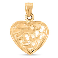 Made in America Heart Pendant in 10K Yellow Gold 1.28 Grams