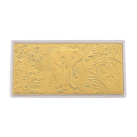 TLV 24K Golden Royal Elephant Emboss Sheet (15.5x7.5cm) 100mg