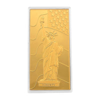 24K Golden Statue of Liberty Emboss Sheet (15.5x7.5cm) 100mg