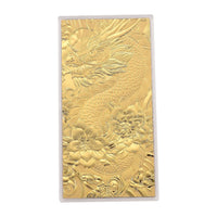 TLV 24K Golden Dragon Harmony and Flower Emboss Sheet (15.5x7.5cm) 100mg