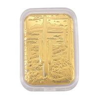 24K Golden Cactus Emboss Sheet (31x45.5mm) 10mg