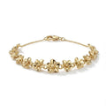 Luxoro Blooming Floral Bracelet in 10K Yellow Gold (6.50 In) 6.53 Grams - Sticky add to cart bar