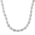 D'Joy Natural Jade 390.00 ctw Rice Beaded Necklace in Rhodium Over Sterling Silver 20 Inches - Sticky add to cart bar