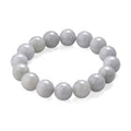 D'Joy Natural Jade 320.00 ctw Round Beaded Stretch Bracelet (6.50-7.0In) - Sticky add to cart bar