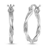 950 Palladium Twisted Hoop Earrings (4.10 Grams)