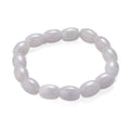 D'Joy Natural Jade 170.00 ctw Rice Beaded Stretch Bracelet (6.50-7.0In) - Sticky add to cart bar