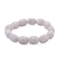 D'Joy Natural Jade 200.00 ctw Cushion Beaded Stretch Bracelet (6.50-7.0In)