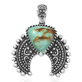 D'Joy Artisan Crafted Royston Turquoise Pendant without Chain in Oxidised Sterling Silver 3.60 ctw - Sticky add to cart bar